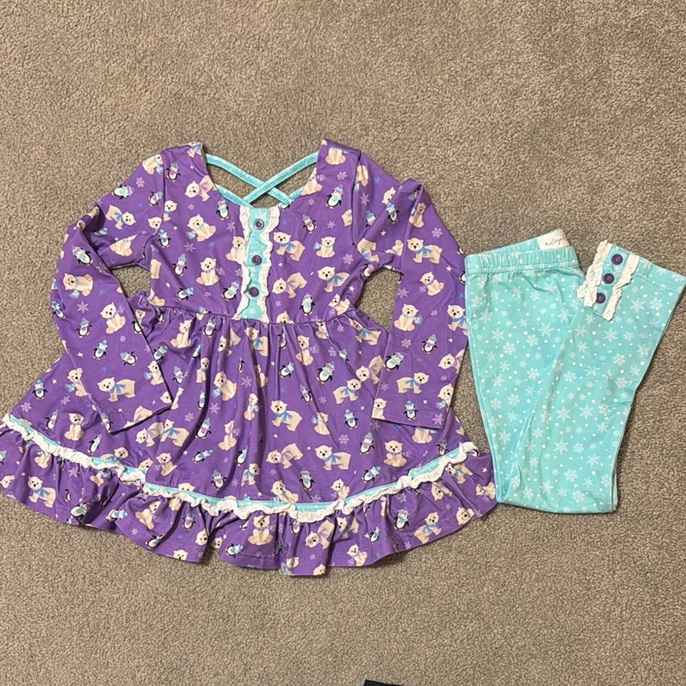 Eliza Cate and Co Polar Bear and Penguin Matching Set